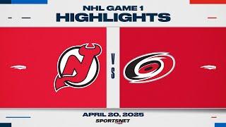 NHL Game 1 Highlights | Hurricanes vs. Devils - April 20, 2025