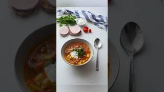 Шикарный суп с сосисками! Но в более полезной версии))