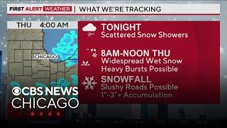 Widespread snow, heavy bursts coming Thursday morning in Chicago