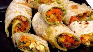 रेस्टोरेंट जैसा काठी रोल 5 मिनट में घर पर बनाइये - Kathi Roll Recipe in Hindi - Spring Roll Recipe