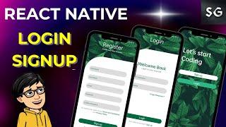 React Native Login & Signup Screen UI Design Tutorial || React Native Tutorial