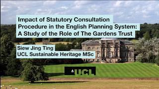 Impact of Statutory Consultation Procedure in the English Planning System - UCL Sustainable Heritage