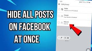 How To Hide All Posts At Once On Facebook