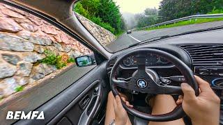 BMW E36 POV Mountain Drifting in the Rain | Amazing Sound | 4K