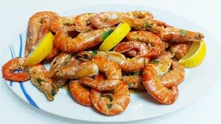 Gamberoni in Padella pronti in 3 Minuti.Criveți la Tigaie/Shrimp in the pan.Crevettes dans la poêle.