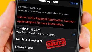 How to Fix Cannot Verify Payment Information Contact Apple Support | iOS 17