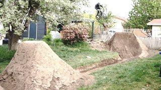 Lock Down Back Yard BMX/MTB Jump line Build! Pt.5