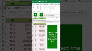 How to Use VLOOKUP in 30 Seconds MS Excel | Excel Tips Tricks Formulas #shorts #trending #excel