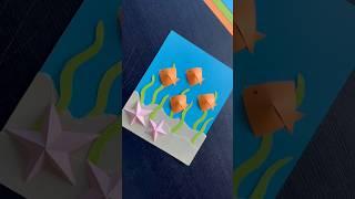 Paper fish tank | Super simple paper fish aquarium craft #shorts