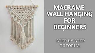 EASY DIY Macrame Wall Hanging Beginner Tutorial | Macrame Step By Step Tutorial