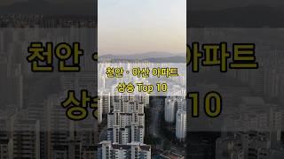 천안, 아산 아파트 시세 상승 Top 10
