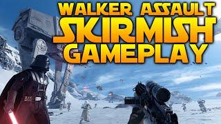 Star Wars Battlefront: WALKER ASSAULT SKIRMISH GAMEPLAY [All Difficulties & Versus]