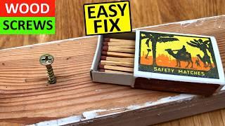 How to Fix Stripped Screw Holes - How to Fix loose Wood Screws Easy Fix