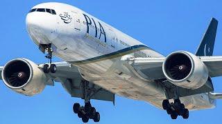 PAKISTAN International Airlines (PIA) B777 Landings & Takeoffs | Plane Spotting (LHR/MAN/BHX) + ATC