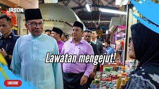 Lawatan mengejut PM Anwar Ibrahim ke Pasar Dato Keramat di Kuala Lumpur