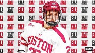 Lane Hutson's become one of hockey's best defensive prospects at Boston Univ.