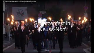 Schützenfest in Neuss Norf 2024. Der Fackelzug am Samstagabend.