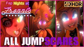 All Jumpscares In 4k | Fap Nights At Frenni's Night Club Gameplay