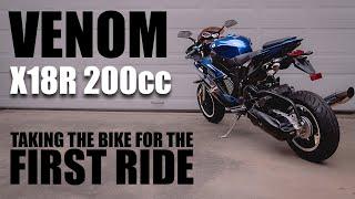 FIRST RIDE Venom X18R 200cc #X18R #VenomMotorsports #smallenginevelocity