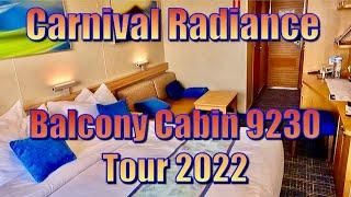 Carnival Radiance Balcony Cabin 9230 Tour 2022