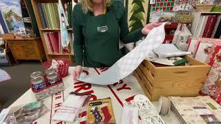 Make a Christmas Stocking using Quiltsmart Stabilizer and 2 Fat 1/4's, it's fast, easy, and fun!