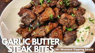 How To Make Garlic Butter Steak bites On The Stove | Steak Bites Recipes