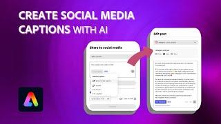 The new Adobe Express social media caption writer (Beta) | Adobe Express