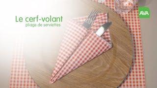 AVA pliage de serviettes: Pochette de Couverts "Le Cerf Volant"