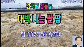 NO.700번. 대박나는 싼 땅,투자100% 부산 강서구 강동동, 답3,372㎡(1,020) 대형차진입,복합물류단지