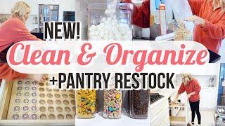SUPER SATISFYING CLEAN & ORGANIZE WITH ME | PANTRY ORGANIZATION + RESTOCK | CLEANING MOTIVATION 2021
