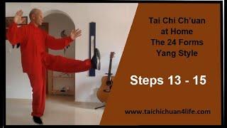 Learning Tai Chi at Home - 24 Forms Steps 13, 14 and 15