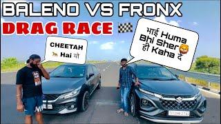 Maruti Suzuki Fronx Vs New Baleno | Drag Race  | इसे Kehte है Takkar का मुक़ाबला | जीता कौन ??