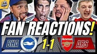 7 ARSENAL FANS BAFFLED REACTION TO BRIGHTON 1-1 ARSENAL | PREMIER LEAGUE FAN REACTIONS