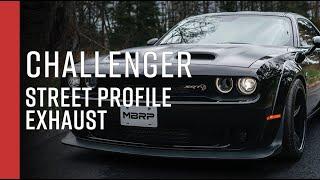 DODGE CHALLENGER // MBRP 3" Cat-Back, Quad Rear Exit, Street Profile Exhaust Overview