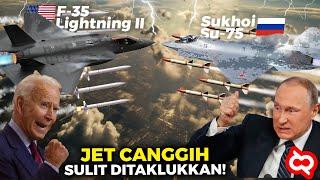 Jet Tempur F 35 Lightning II Amerika Serikat Vs Sukhoi Su 75 Checkmate Rusia, Mana yang Akan Menang?