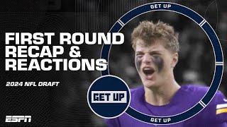 NFL DRAFT FIRST ROUND RECAP & REACTIONS: Penix Jr. to Falcons, McCarthy to Vikings & more! | Get Up