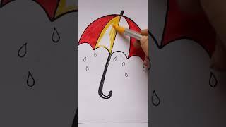 how to draw umbrella #KidsTube