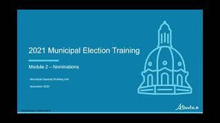 Returning Officer Training – Module 2: Nominations