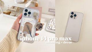 iphone 14 pro max unboxing + decorating my phone case ˚₊· 