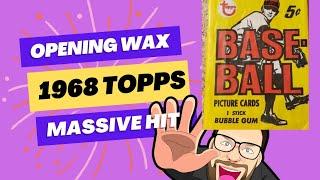 UNBELIEVABLE Opening a 1968 Topps Baseball Card Wax Pack! MULTIPLE HOF Hits! Wow