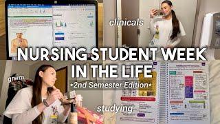 NURSING SCHOOL WEEK IN THE LIFE | 2 clinicals, first psych exam, study guide unboxing…