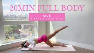 20MIN Lean & Toned Full Body Pilates //  DAY 8 - 2 Week Pilates Challenge // madeleineabeid