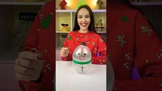Снеговик неваляшка из шара на Новый год    #своимируками #снеговик