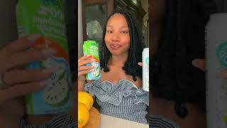 @briananellis tries #Jansfood Sparkling Soursop and Soursop Juice + her #cocktailrecipe