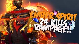 exthious - Ember Spirit Rampage 24 Kills | Dota 2 Immortal Rank 40 Gameplay