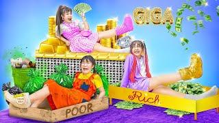 Poor Vs Rich Vs Giga Rich In The Hospital #2 - Funny Stories About Baby Doll Family