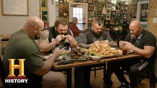 The Strongest Man in History: Chicken Wing Eating Contest | Exclusive | History