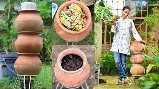 How to make COMPOST at home with kitchen waste | कम्पोस्ट बनाएं घर पर in Matka Composter