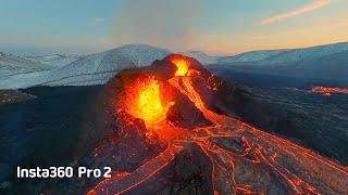 Insta360 VR: Flying Over Iceland Volcano - A Virtual Reality Experience