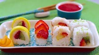 Fresh Fruit Sushi Dessert (Vegan & Dairy-Free Recipe) - Gemma's Bigger Bolder Baking Ep. 52